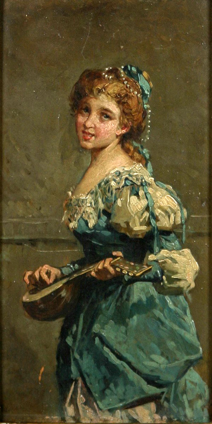Ragazza con strumento musicale